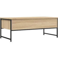 vidaXL Salontafel 101x49x39,5 cm bewerkt hout sonoma eikenkleurig
