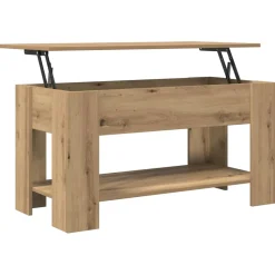 vidaXL Salontafel 101x49x52 cm bewerkt hout artisanaal eikenkleur