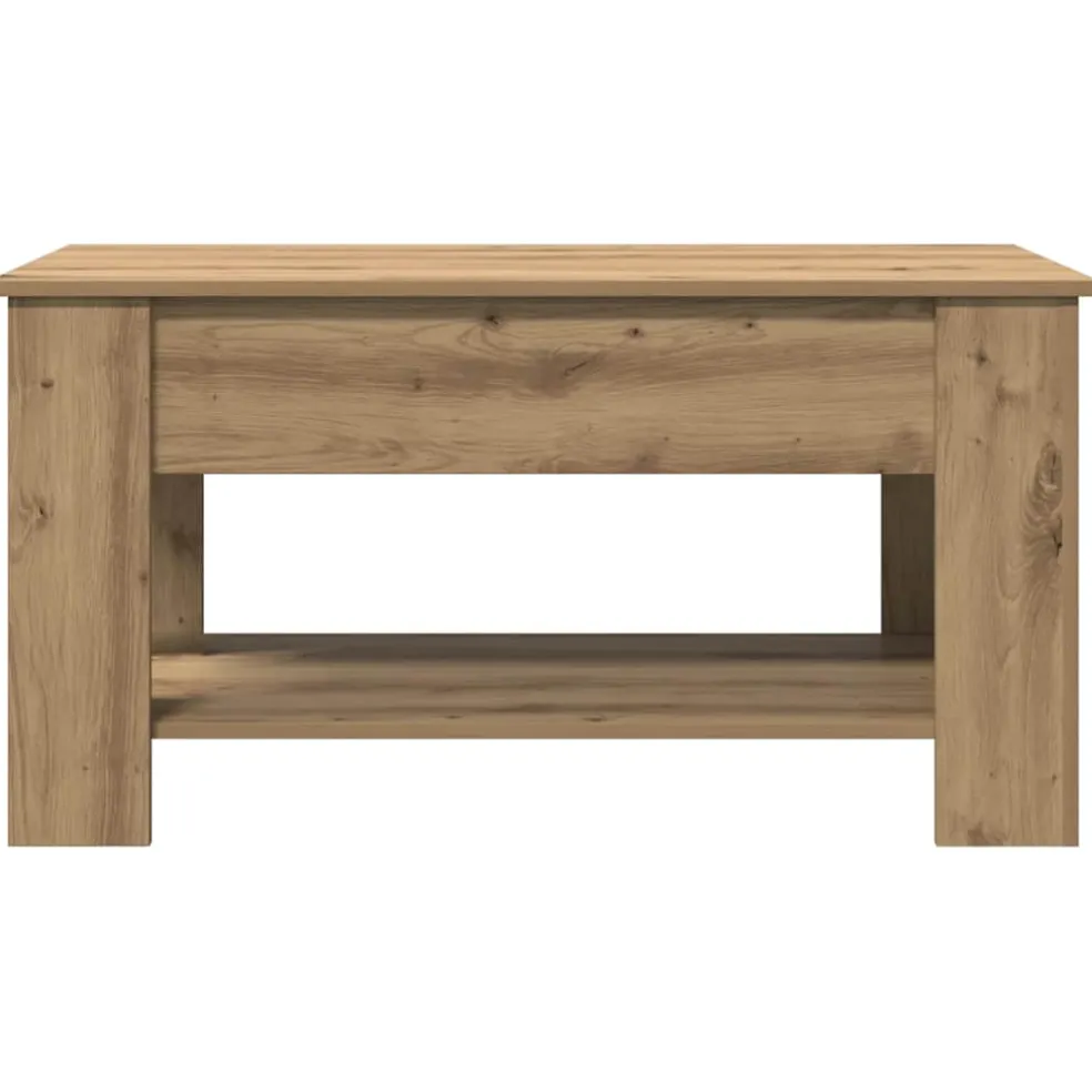 vidaXL Salontafel 101x49x52 cm bewerkt hout artisanaal eikenkleur