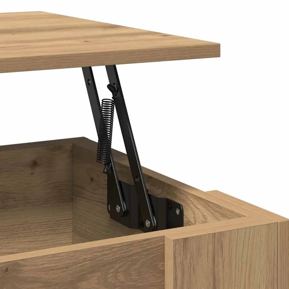 vidaXL Salontafel 101x49x52 cm bewerkt hout artisanaal eikenkleur