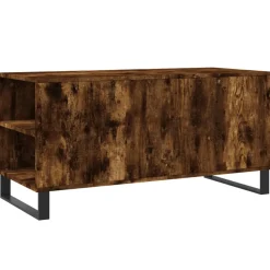 vidaXL Salontafel 102x44,5x50 cm bewerkt hout gerookt eikenkleurig