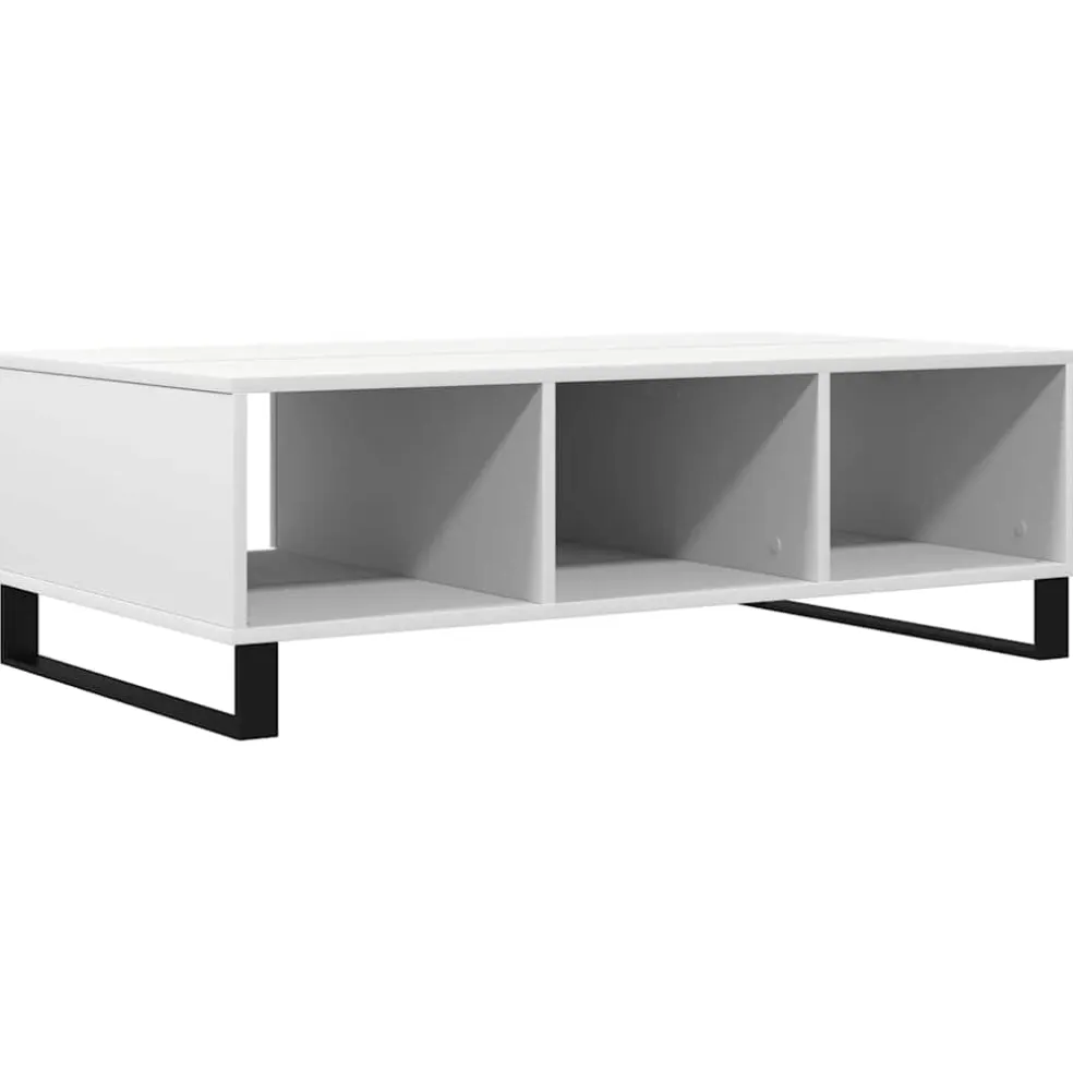 vidaXL Salontafel 104x60x35 cm bewerkt hout wit