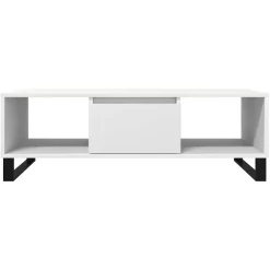 vidaXL Salontafel 104x60x35 cm bewerkt hout wit
