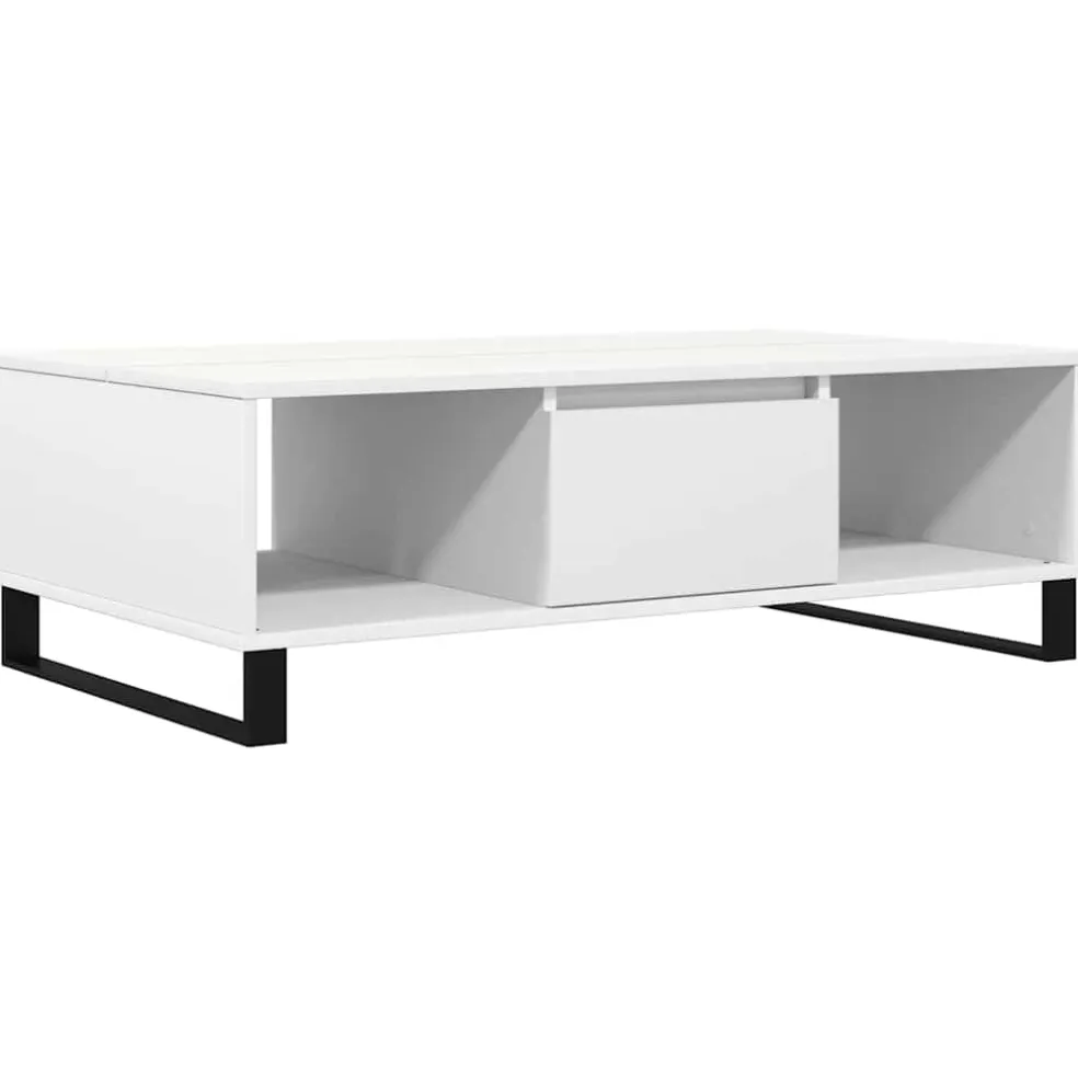 vidaXL Salontafel 104x60x35 cm bewerkt hout wit