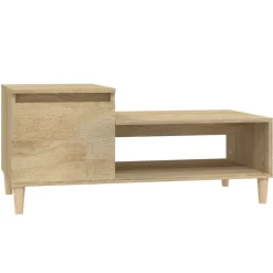 vidaXL Salontafel 100x50x45 cm bewerkt hout sonoma eiken