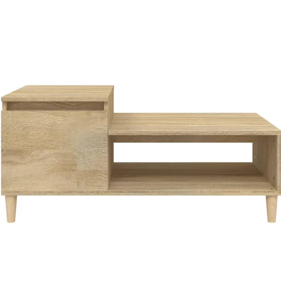 vidaXL Salontafel 100x50x45 cm bewerkt hout sonoma eiken