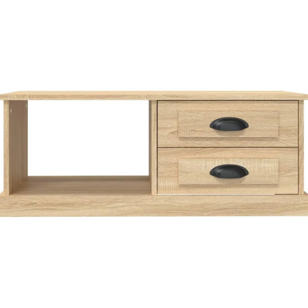 vidaXL Salontafel 90x50x35 cm bewerkt hout sonoma eikenkleurig