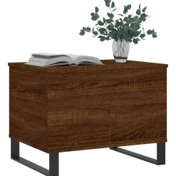 vidaXL Salontafel 60x44,5x45 cm bewerkt hout bruin eikenkleur