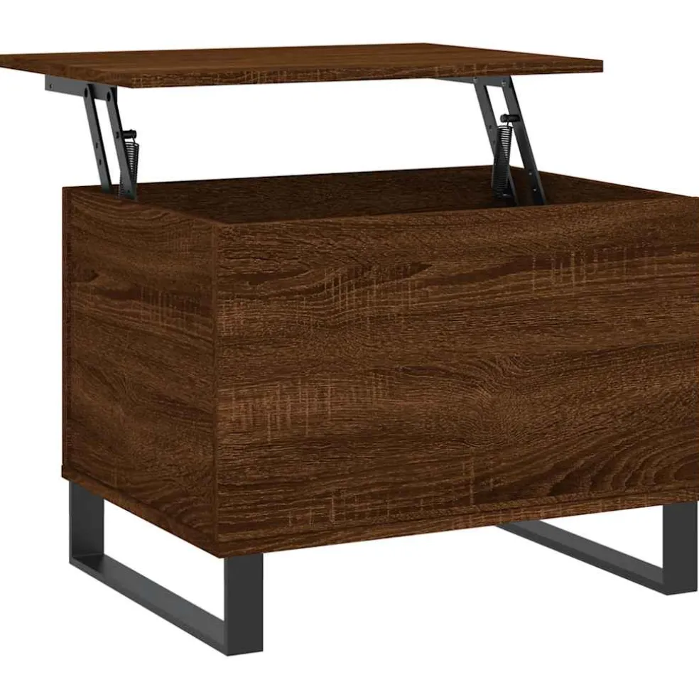 vidaXL Salontafel 60x44,5x45 cm bewerkt hout bruin eikenkleur