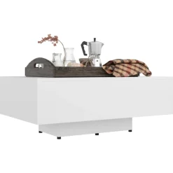 vidaXL Salontafel 85x55x31 cm bewerkt hout wit