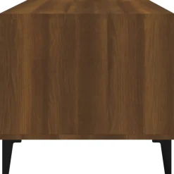 vidaXL Salontafel 90x49x45 cm bewerkt hout bruineiken