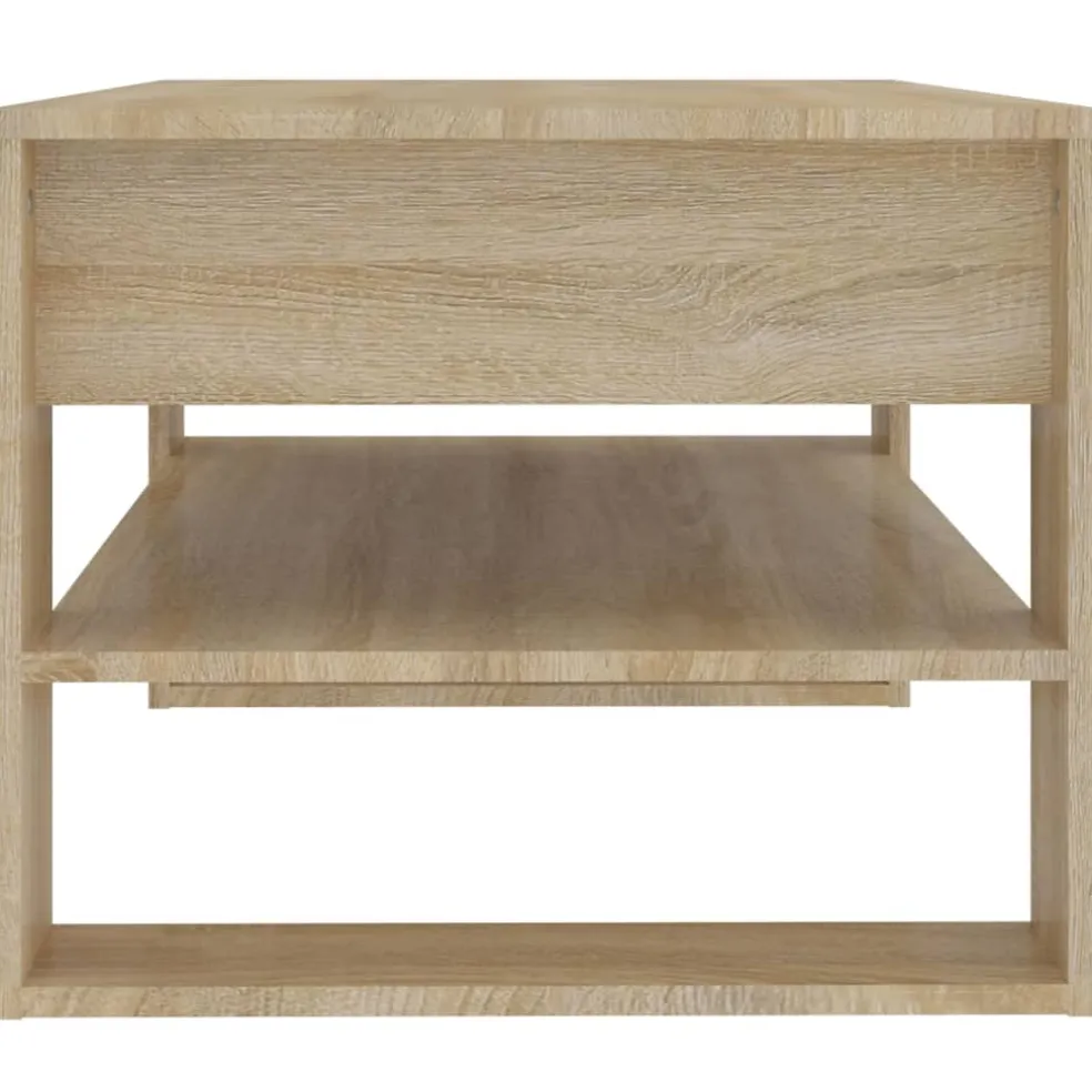 vidaXL Salontafel 102x55x45 cm bewerkt hout sonoma eikenkleurig
