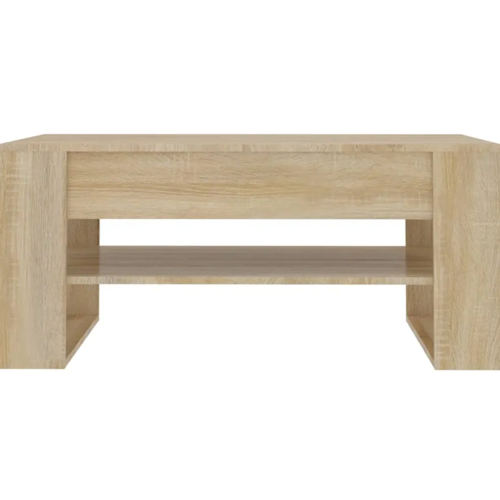 vidaXL Salontafel 102x55x45 cm bewerkt hout sonoma eikenkleurig