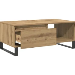 vidaXL Salontafel 90x50x36,5 cm bewerkt hout artisanaal eikenkleurig