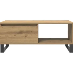 vidaXL Salontafel 90x50x36,5 cm bewerkt hout artisanaal eikenkleurig