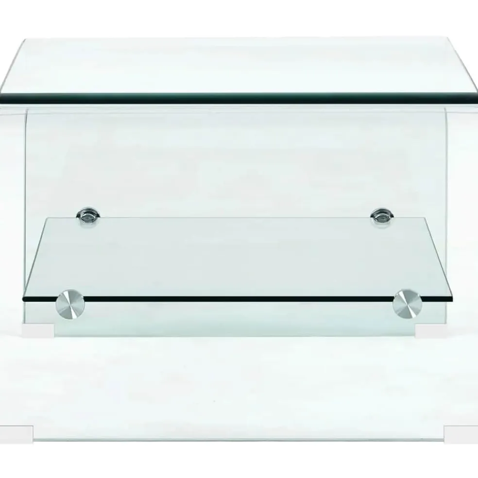 vidaXL Salontafel 50x45x33 cm gehard glas transparant
