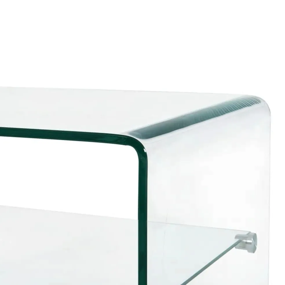 vidaXL Salontafel 50x45x33 cm gehard glas transparant