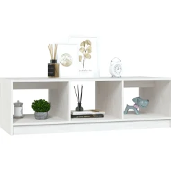 vidaXL Salontafel 110x50x34 cm massief grenenhout wit