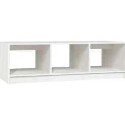 vidaXL Salontafel 110x50x34 cm massief grenenhout wit