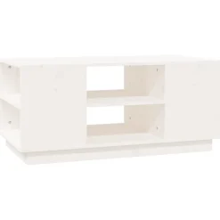 vidaXL Salontafel 90x49x40,5 cm massief grenenhout wit