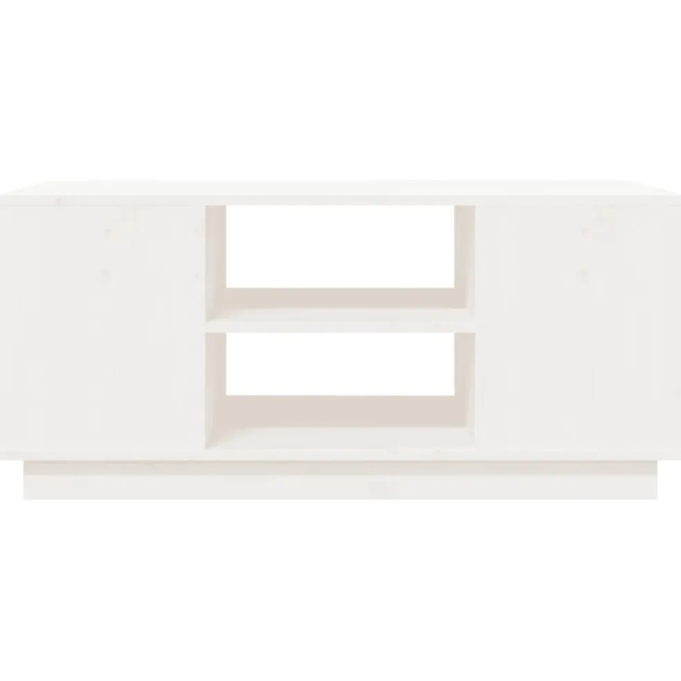 vidaXL Salontafel 90x49x40,5 cm massief grenenhout wit