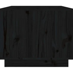vidaXL Salontafel 80x50x40 cm massief grenenhout zwart