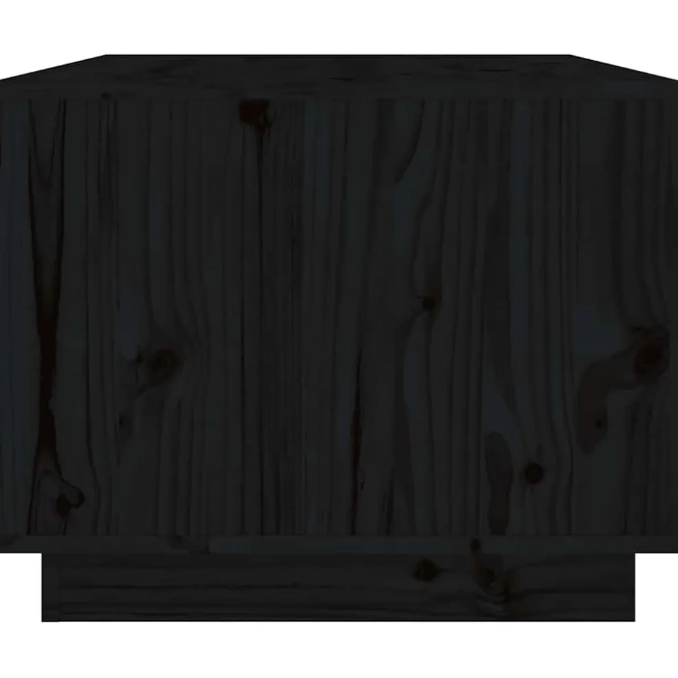 vidaXL Salontafel 80x50x40 cm massief grenenhout zwart