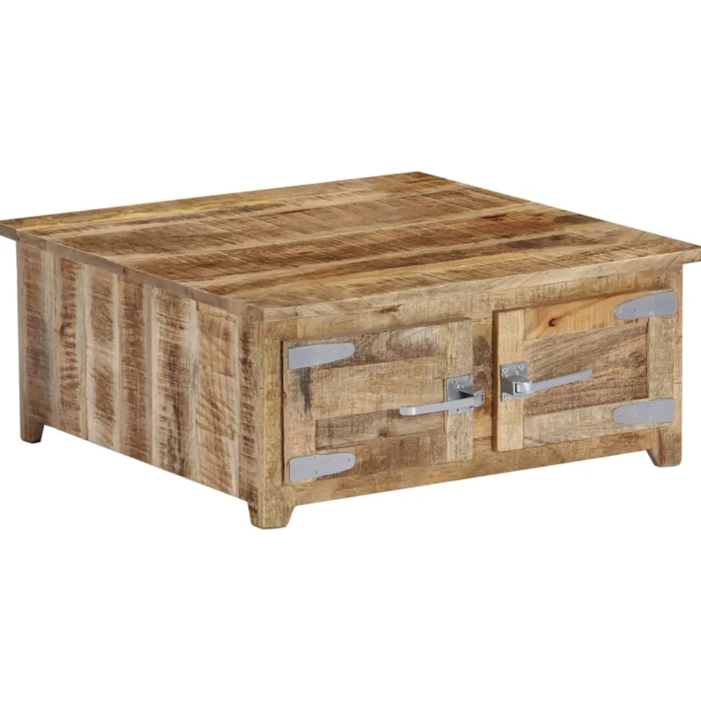 vidaXL Salontafel 70x70x30 cm massief mangohout