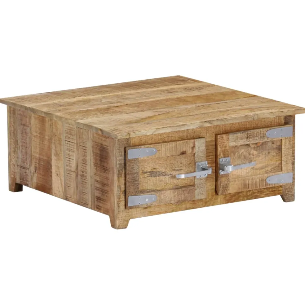 vidaXL Salontafel 70x70x30 cm massief mangohout