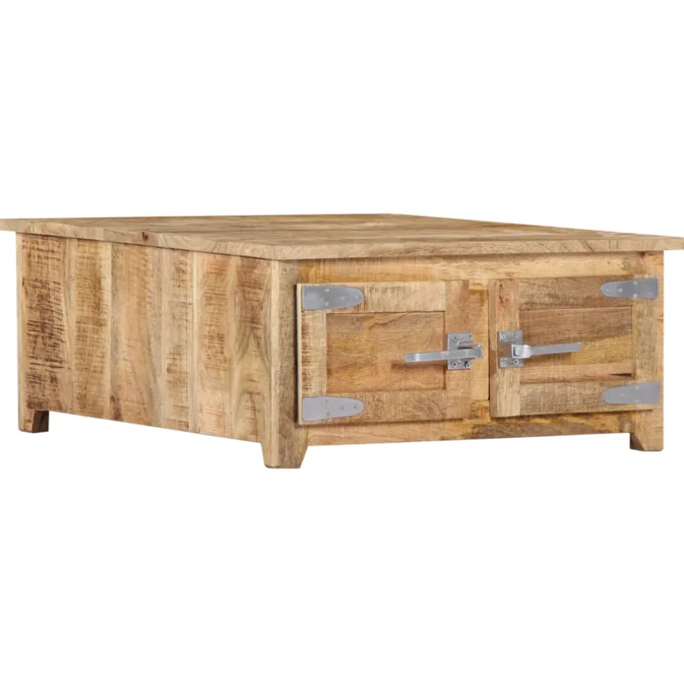 vidaXL Salontafel 70x70x30 cm massief mangohout
