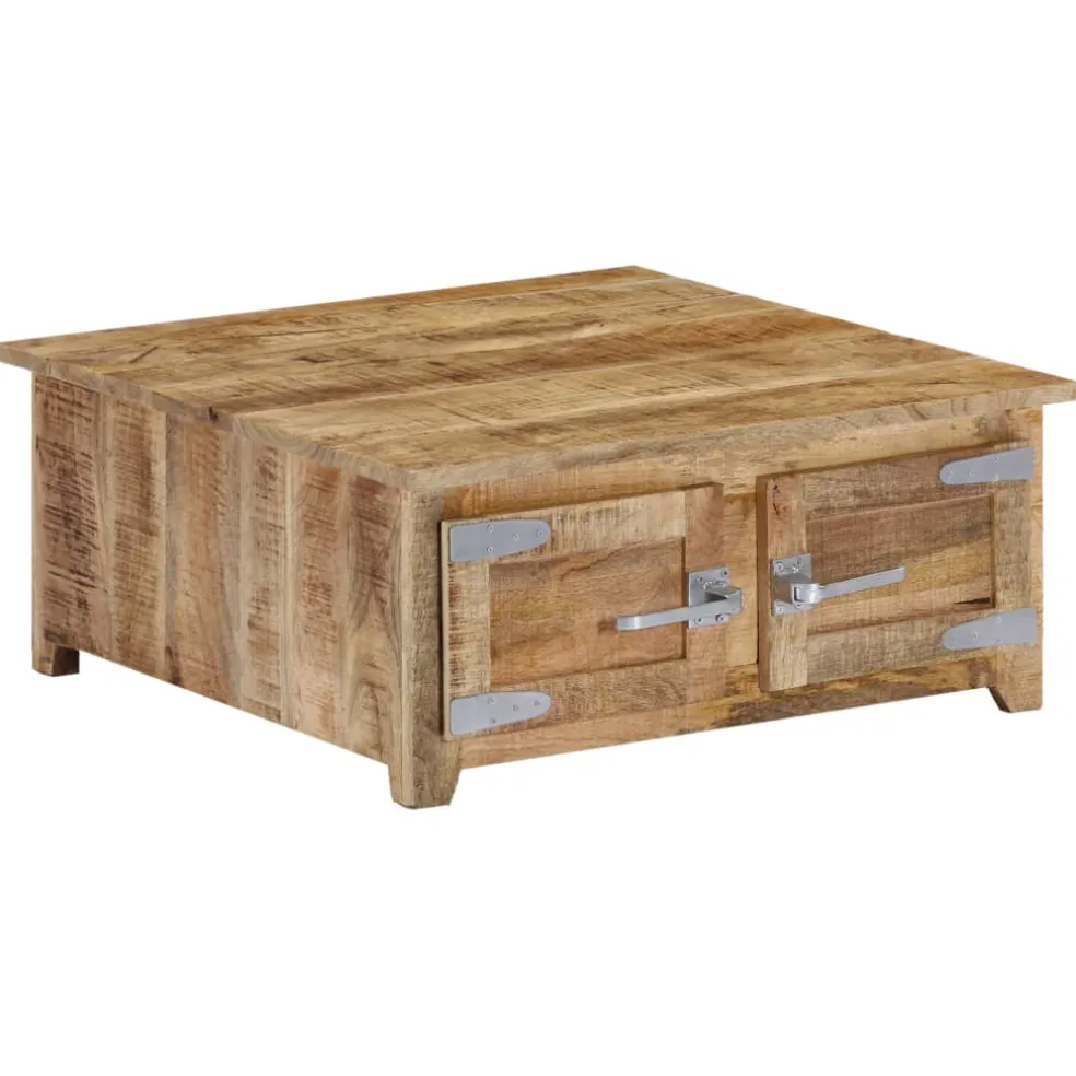 vidaXL Salontafel 70x70x30 cm massief mangohout