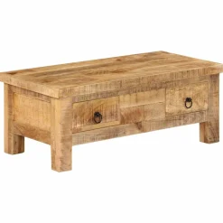 vidaXL Salontafel 90x45x35 cm massief mangohout