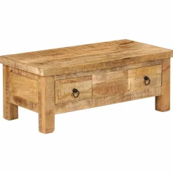 vidaXL Salontafel 90x45x35 cm massief mangohout