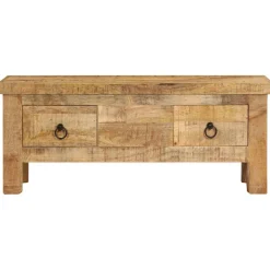 vidaXL Salontafel 90x45x35 cm massief mangohout