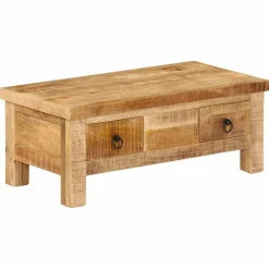 vidaXL Salontafel 90x45x35 cm massief mangohout