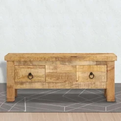 vidaXL Salontafel 90x45x35 cm massief mangohout