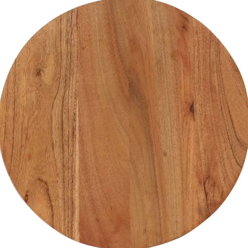 vidaXL Salontafel 35x35x30 cm massief acaciahout en ijzer