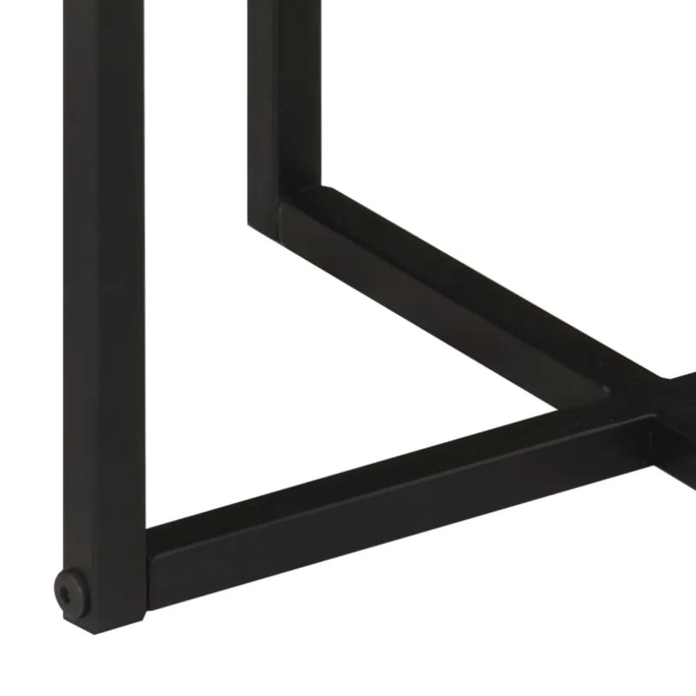 vidaXL Salontafel 35x35x30 cm massief acaciahout en ijzer