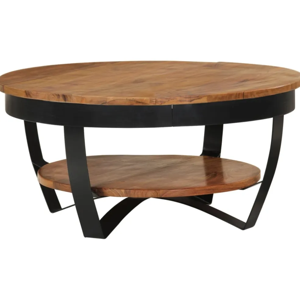 vidaXL Salontafel 65x65x32 cm massief acaciahout