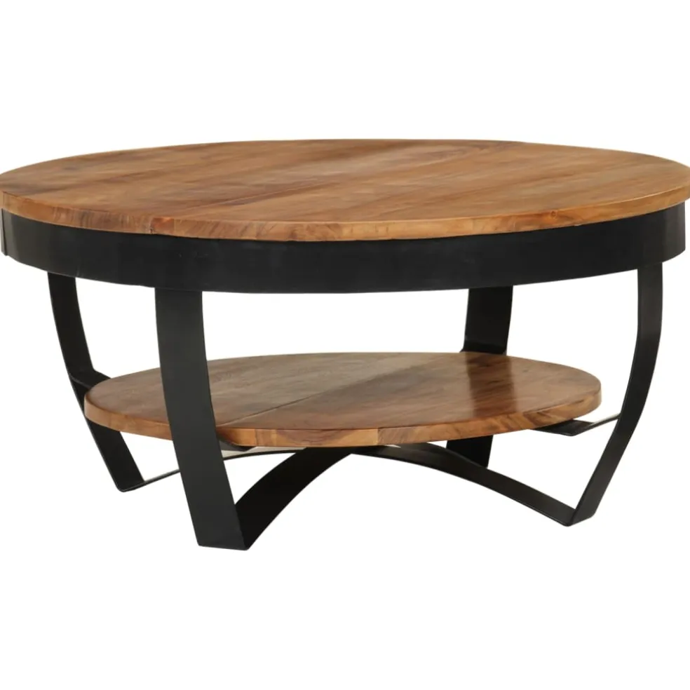 vidaXL Salontafel 65x65x32 cm massief acaciahout