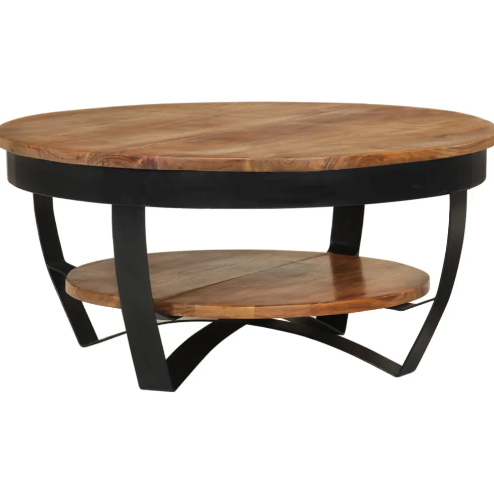 vidaXL Salontafel 65x65x32 cm massief acaciahout