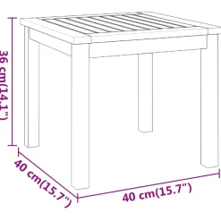 vidaXL Salontafel 40x40x36 cm massief acaciahout