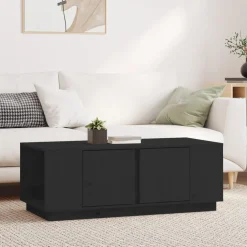 vidaXL Salontafel 110x50x40 cm massief grenenhout zwart