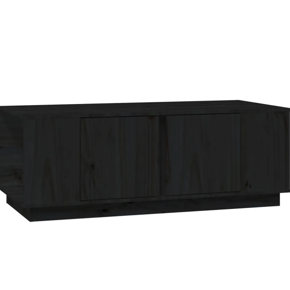 vidaXL Salontafel 110x50x40 cm massief grenenhout zwart
