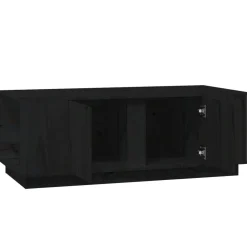 vidaXL Salontafel 110x50x40 cm massief grenenhout zwart