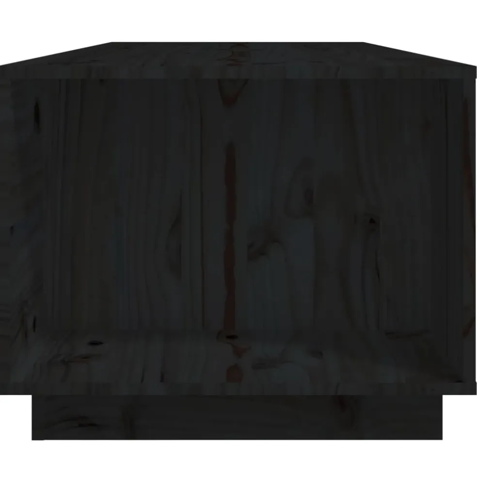 vidaXL Salontafel 110x50x40 cm massief grenenhout zwart