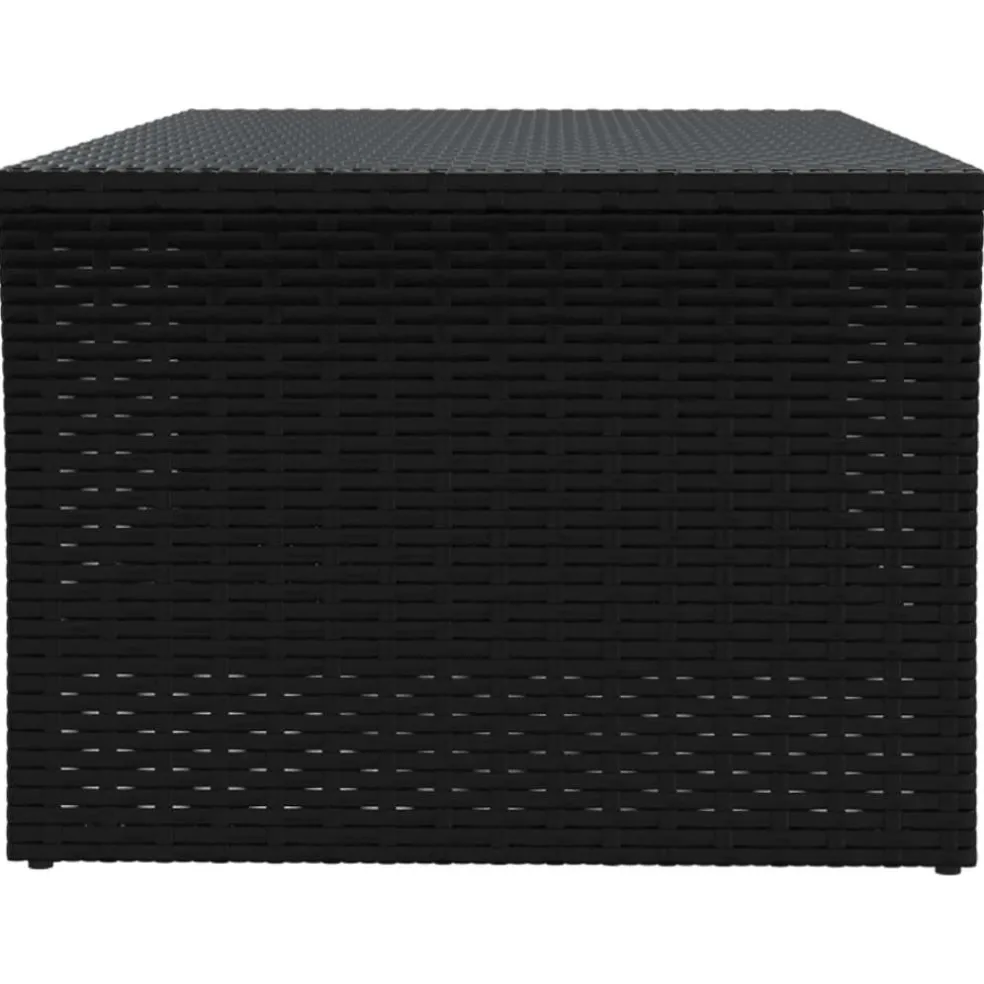 vidaXL Salontafel 100x50x40 cm poly rattan zwart