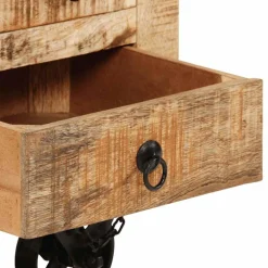 vidaXL Salontafel 70x70x40 cm ruw mangohout