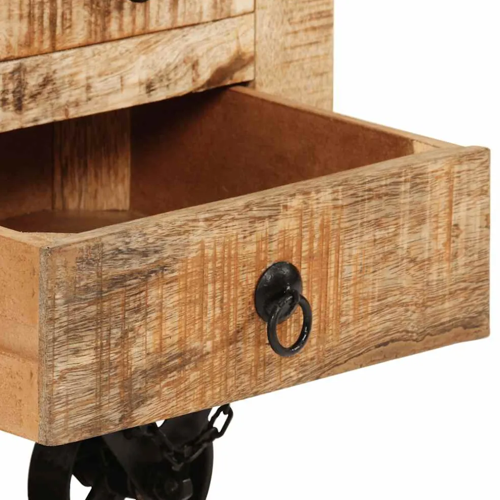 vidaXL Salontafel 70x70x40 cm ruw mangohout