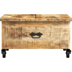 vidaXL Salontafel 70x70x40 cm ruw mangohout